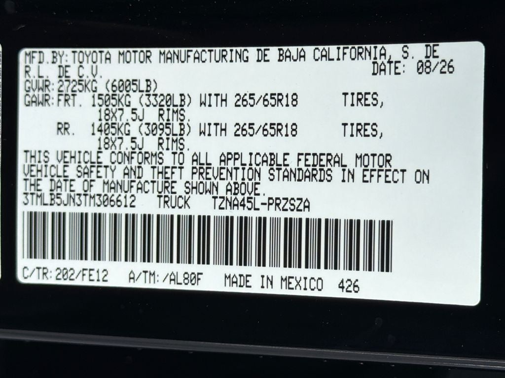 2026 Toyota Tacoma TRD Sport