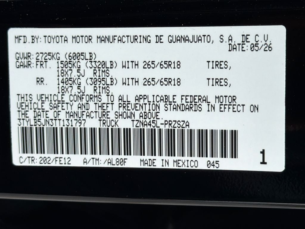 2026 Toyota Tacoma Base