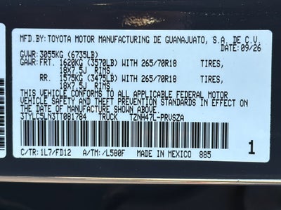 2026 Toyota Tacoma Hybrid TRD Off Road