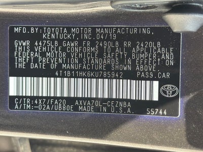 2019 Toyota Camry LE