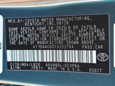 2026 Toyota Camry Base