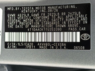 2026 Toyota Camry SE