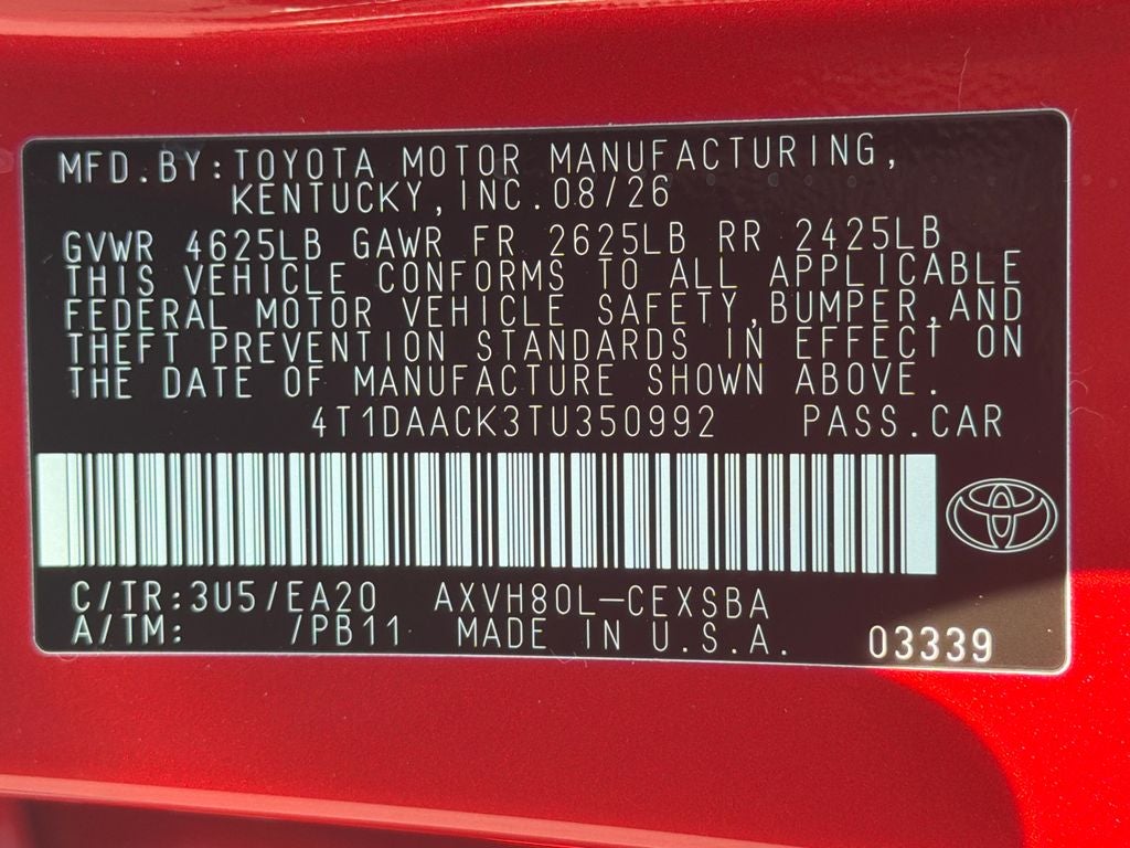 2026 Toyota Camry SE