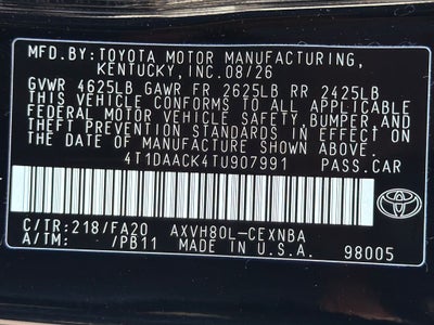 2026 Toyota Camry LE