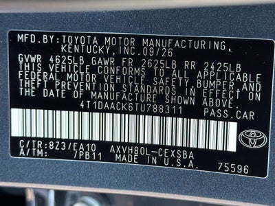 2026 Toyota Camry SE