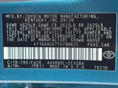 2026 Toyota Camry SE