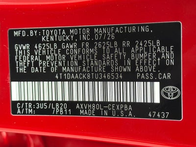 2026 Toyota Camry XSE