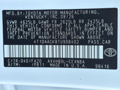 2026 Toyota Camry LE