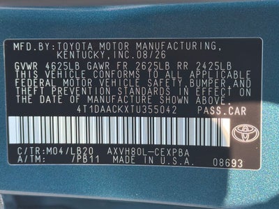 2026 Toyota Camry XSE