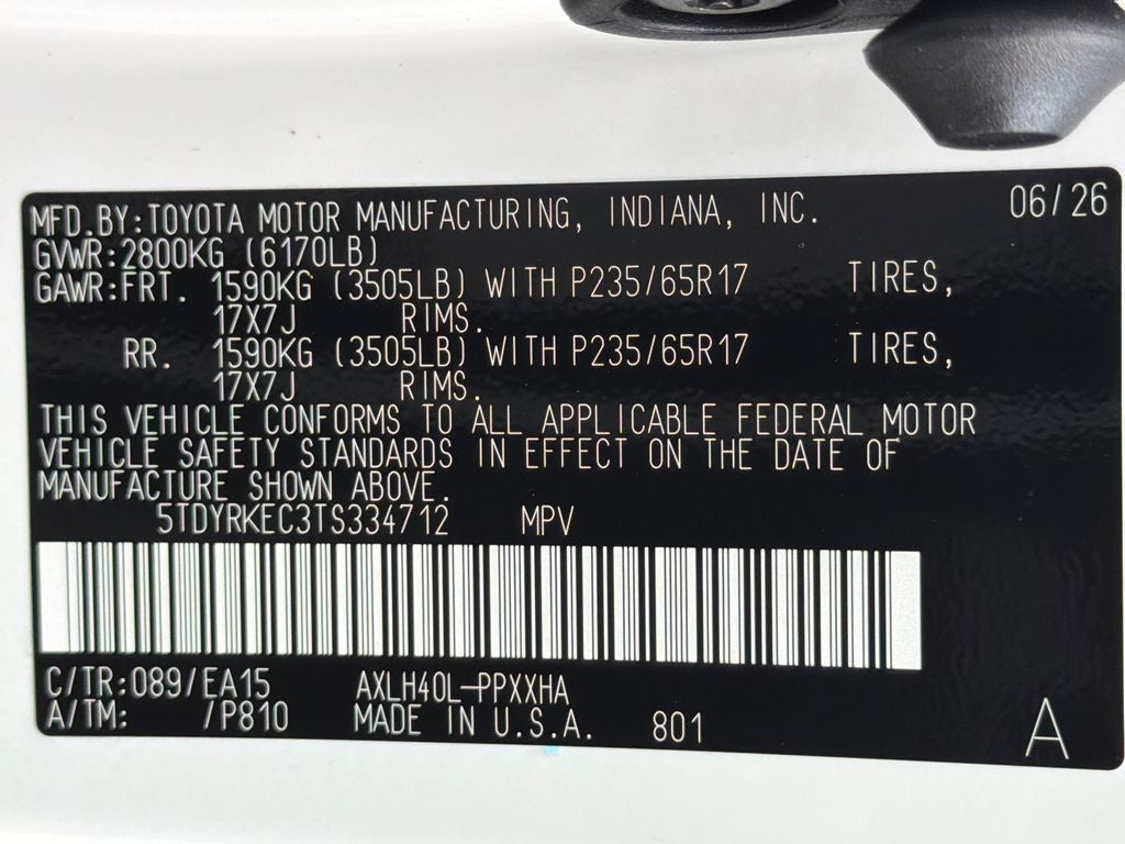 2026 Toyota Sienna XLE 7 Passenger