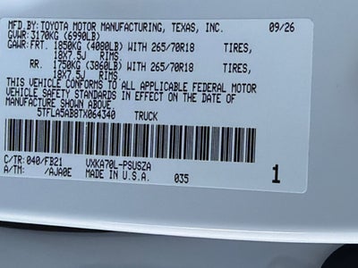 2026 Toyota Tundra SR5