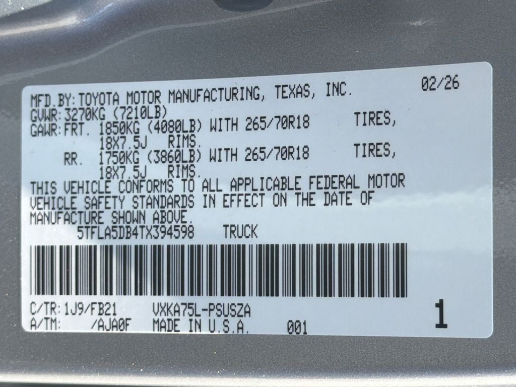 2026 Toyota Tundra Base