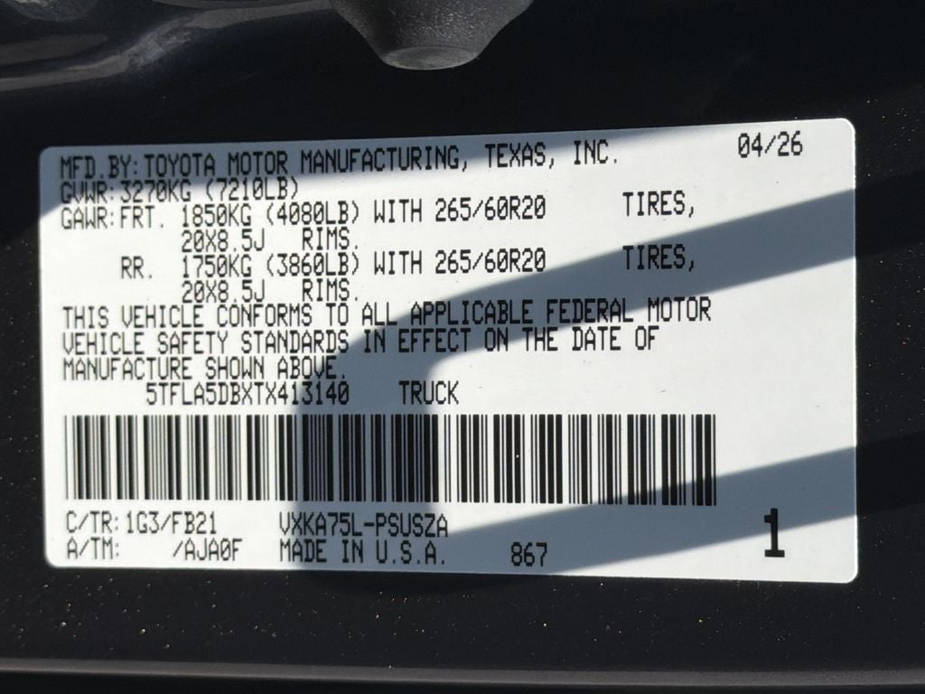 2026 Toyota Tundra SR5