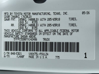2026 Toyota Tundra Hybrid TRD Pro
