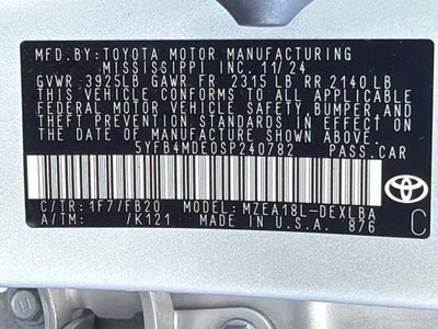 2025 Toyota Corolla LE