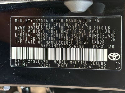 2026 Toyota Corolla LE