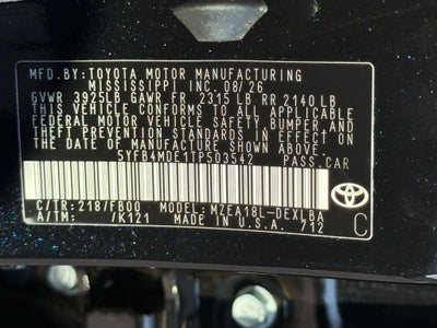 2026 Toyota Corolla LE