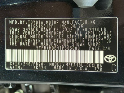 2026 Toyota Corolla LE