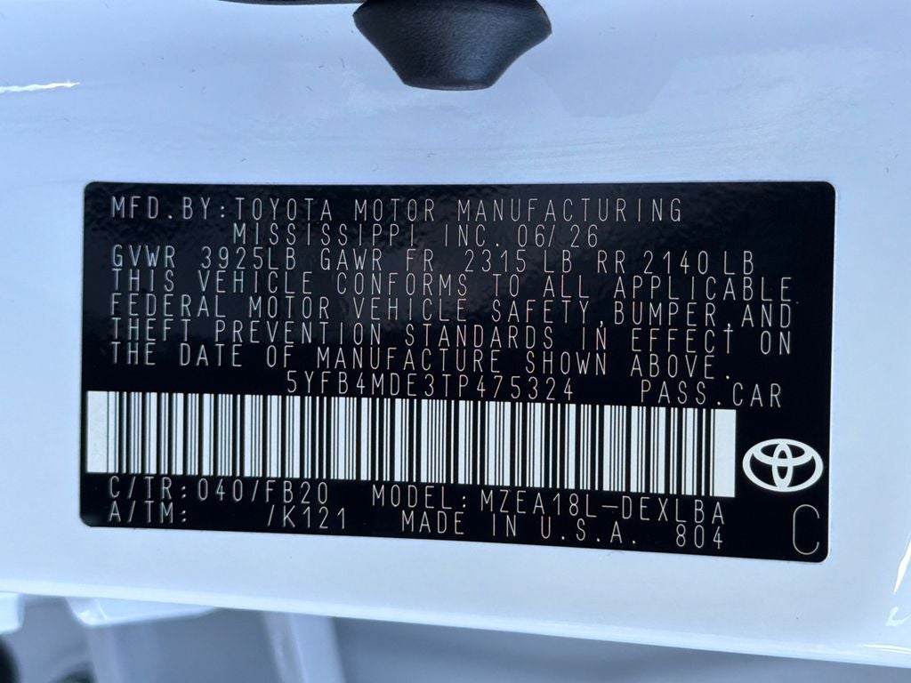 2026 Toyota Corolla LE