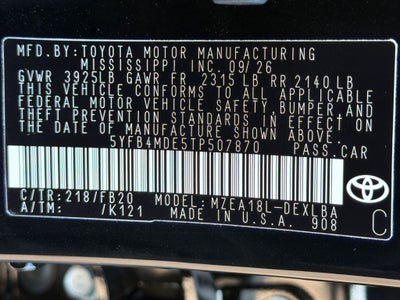 2026 Toyota Corolla LE