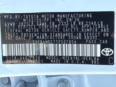2026 Toyota Corolla LE