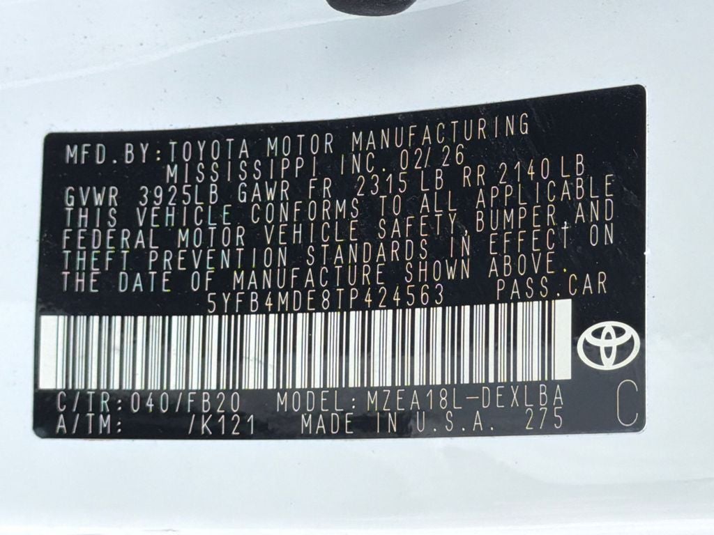 2026 Toyota Corolla LE