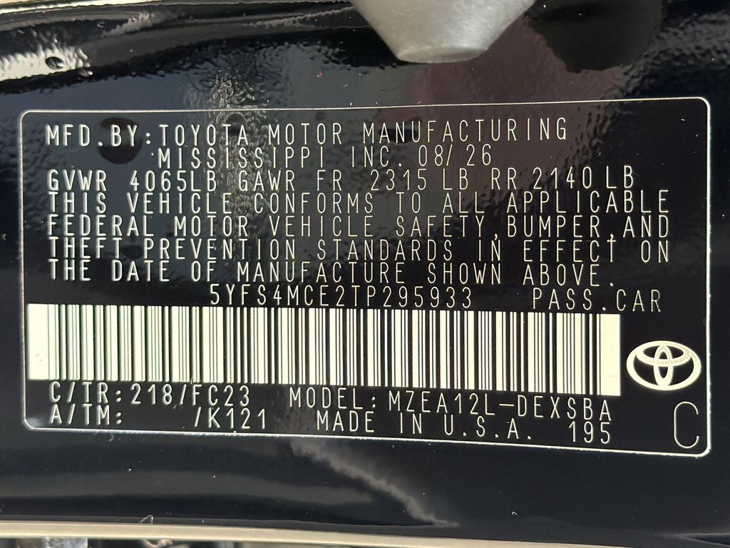 2026 Toyota Corolla SE
