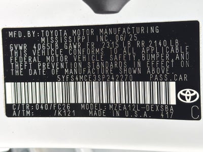 2025 Toyota Corolla SE