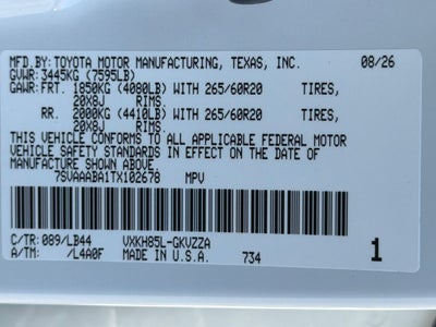 2026 Toyota Sequoia 1794 Edition
