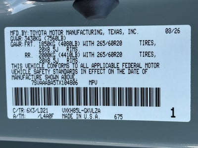 2026 Toyota Sequoia Limited
