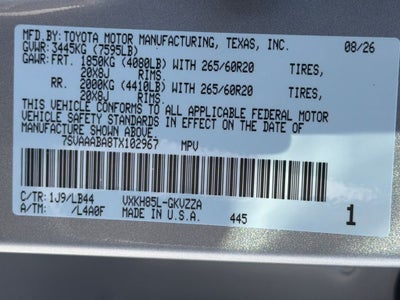 2026 Toyota Sequoia 1794 Edition