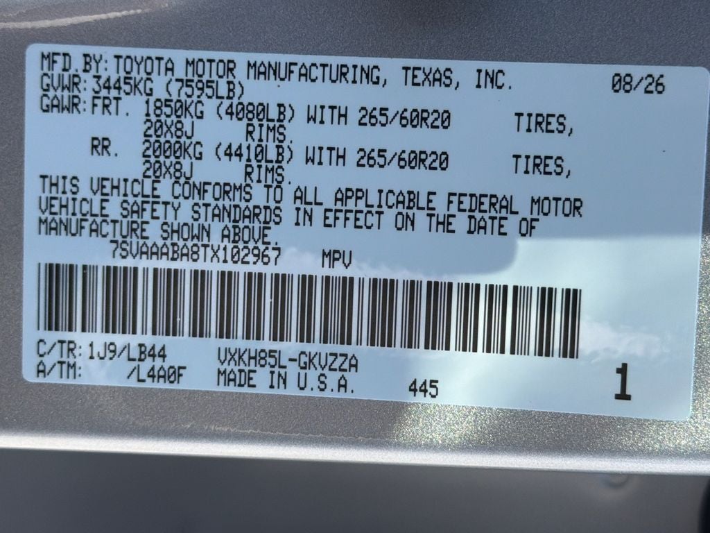 2026 Toyota Sequoia 1794 Edition