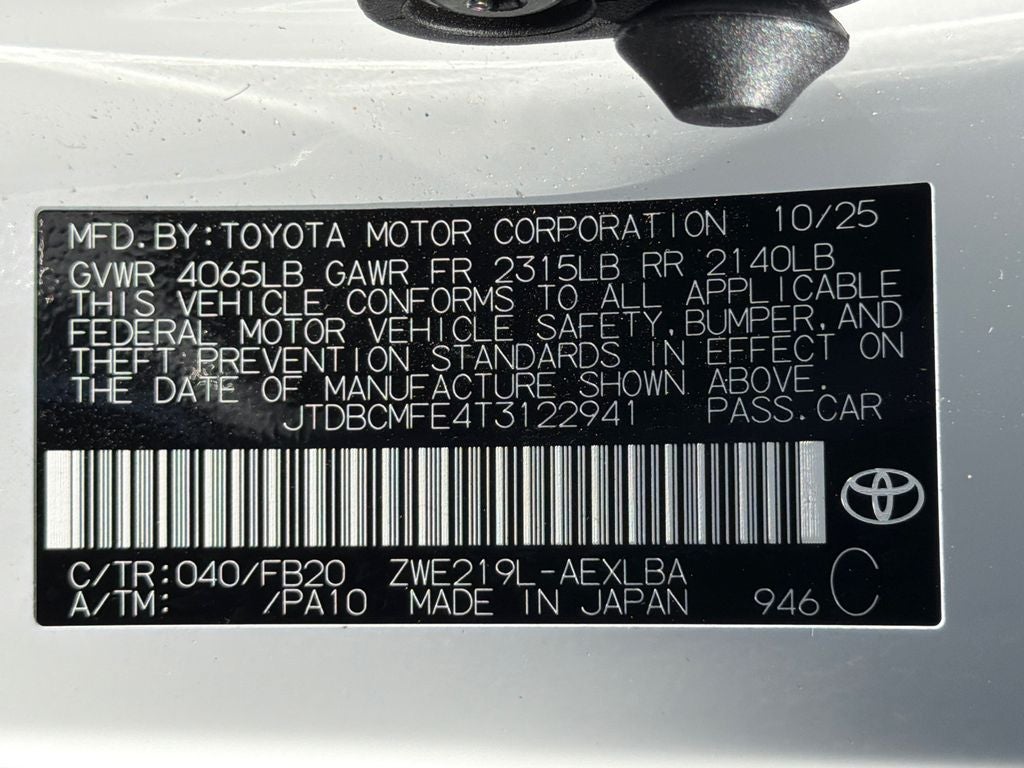 2026 Toyota Corolla Hybrid LE