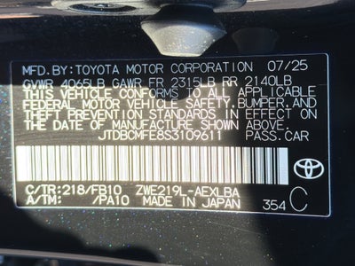 2025 Toyota Corolla Hybrid LE