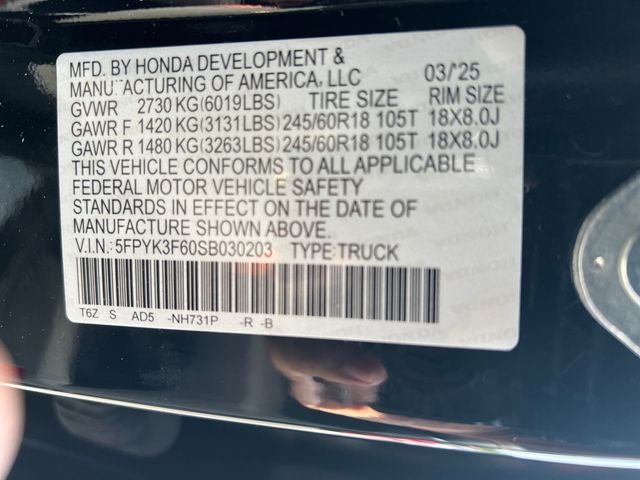 2025 Honda Ridgeline TrailSport