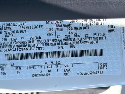 2022 Lincoln Corsair Standard