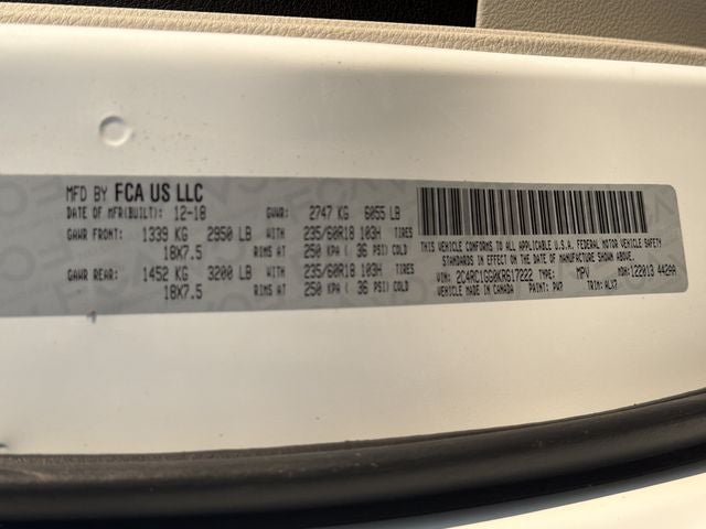 2019 Chrysler Pacifica Limited