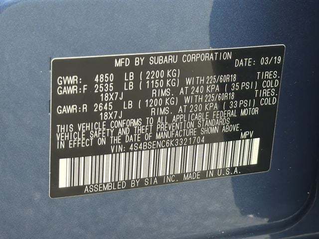 2019 Subaru Outback 3.6R Limited