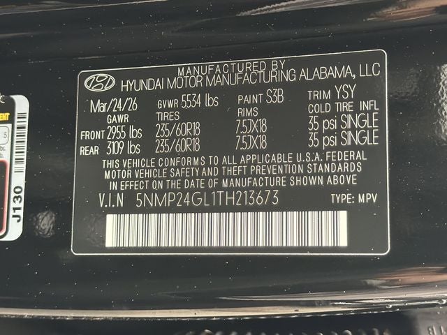 2026 Hyundai Santa Fe SEL FWD
