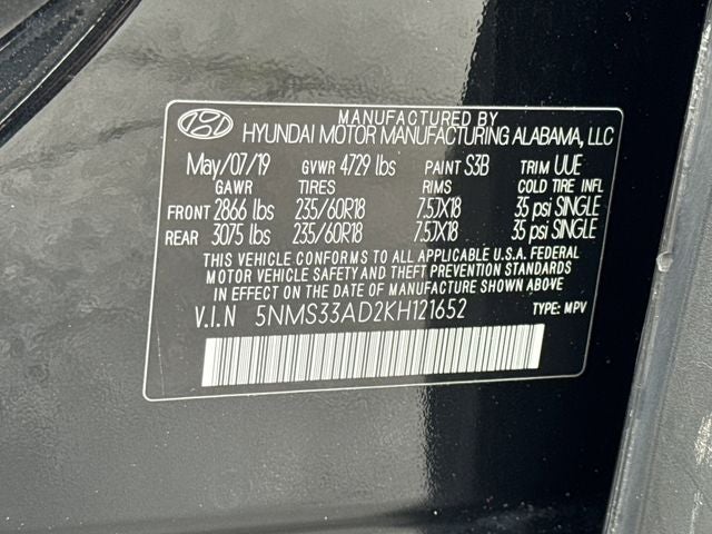 2019 Hyundai Santa Fe SEL