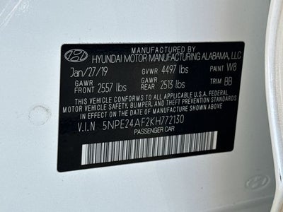 2019 Hyundai Sonata SE