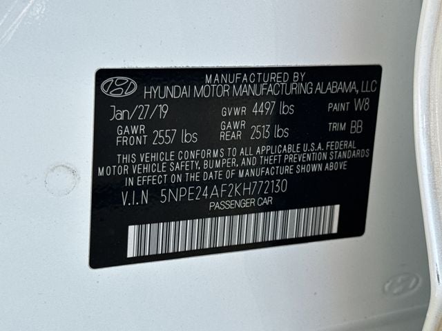 2019 Hyundai Sonata SE