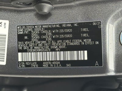 2021 Toyota Highlander Hybrid Platinum