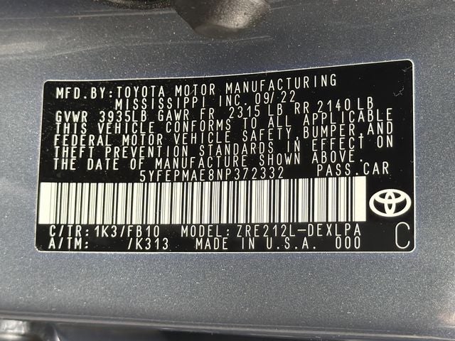 2022 Toyota Corolla LE