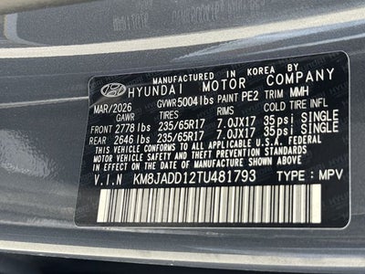 2026 Hyundai Tucson Hybrid Blue