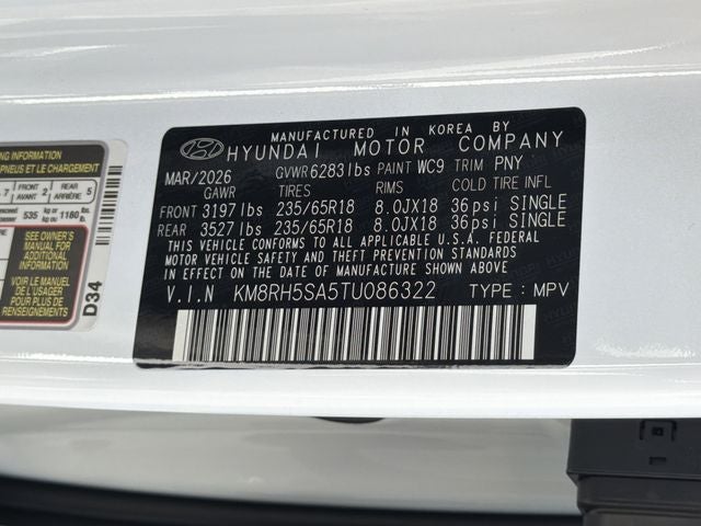 2026 Hyundai Palisade Hybrid Blue SEL Premium 7P
