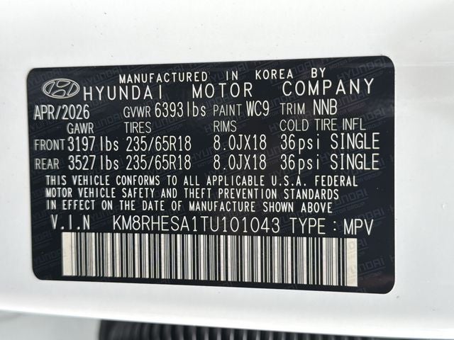 2026 Hyundai Palisade Hybrid SEL Premium 7P