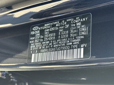 2026 Hyundai Palisade Hybrid Blue SEL 7P