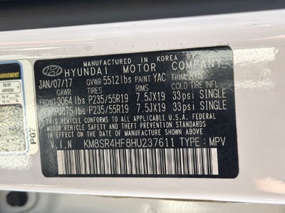 2017 Hyundai Santa Fe Limited Ultimate