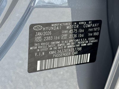 2026 Hyundai Sonata Hybrid SEL